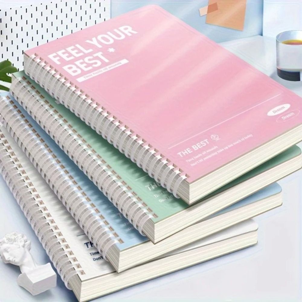 

60Sheets/Book Thickened A5 Spiral Notebooks Perforated Pages Color Diary Book Horizontal Line Inner Pages Hand Account Book Gift