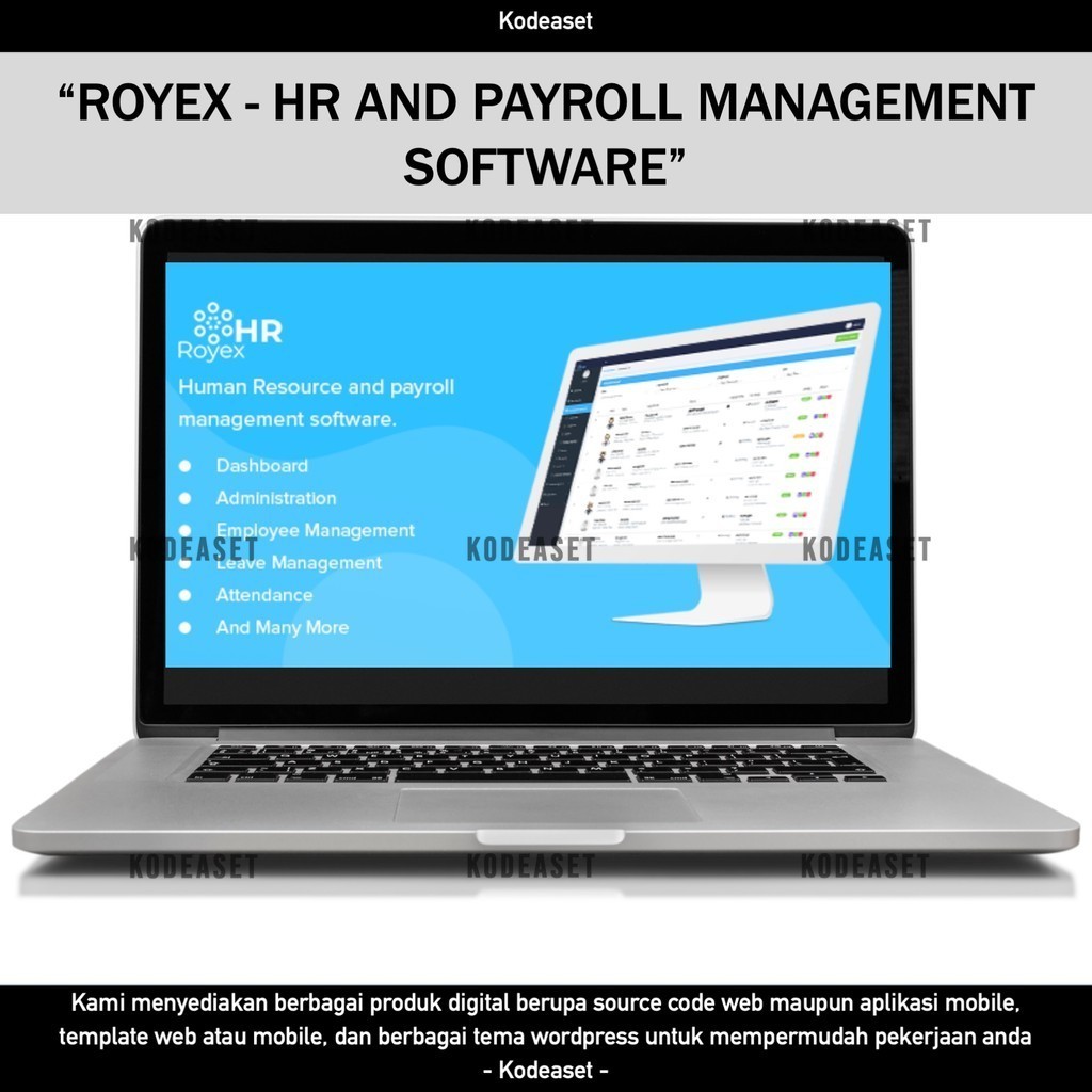 SOURCE CODE APLIKASI WEB ROYEX - HR AND PAYROLL MANAGEMENT SOFTWARE D202 KODEASET