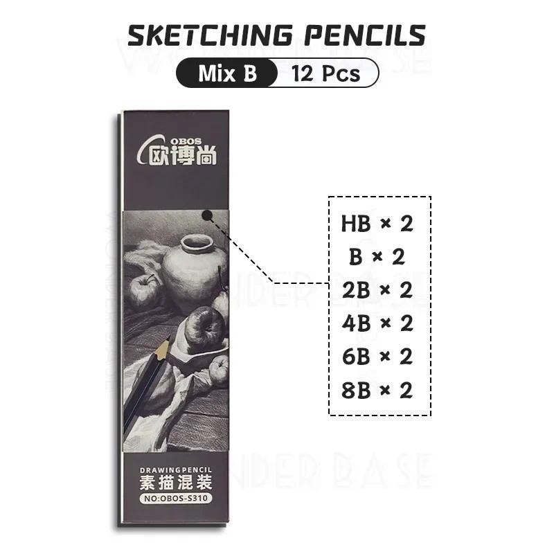 

Boxed Professional 2H HB B 2B 4B 6B 8B 12B 14B Graphite Mixed Sketching Pencil Sketch Charcoal Pencils for Beginners Enthusiast