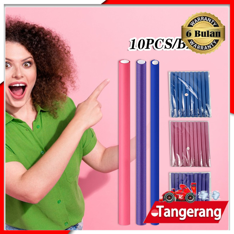 10pcs Roll Sosis Rambut / Rotto Keriting Rambut / Alat Keriting Curly