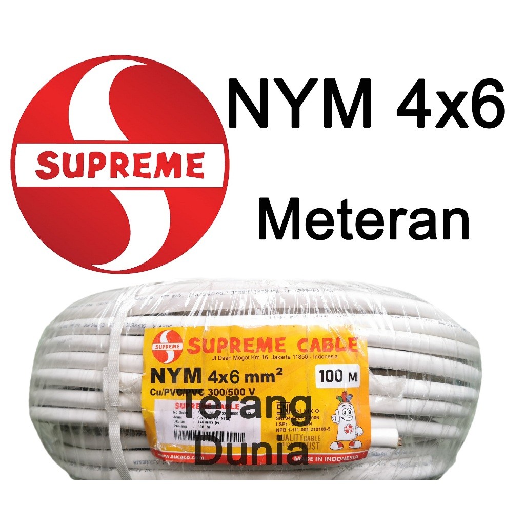 Kabel NYM 4x6 Supreme Kabel Tunggal 4x6 Supreme Kabel Supreme NYM 4x6