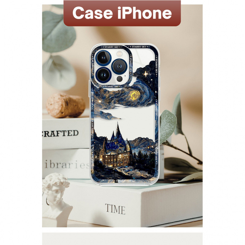Casing Iphone Langit Art Aesthetic Case Bening Clear Case Iphone 13 12 11 PRO MAX 14 15 PLUS XS XR 6