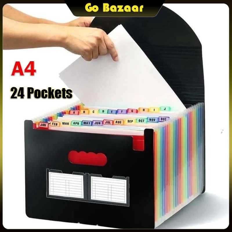 

New 24 Slot Folder File Dokumen Ukuran A4 File Folder Dokumen Isi Map Dokumen Map Kancing Kotak Penyimpanan FilePremium