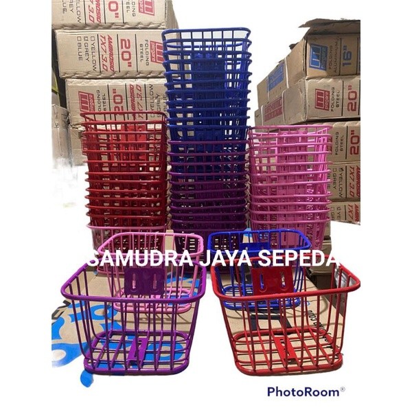 KERANJANG SEPEDA bahan besi tebal bisa untuk sepeda uku 12 .16.18.20/sepeda LIPAT MINION MINI TANGGU