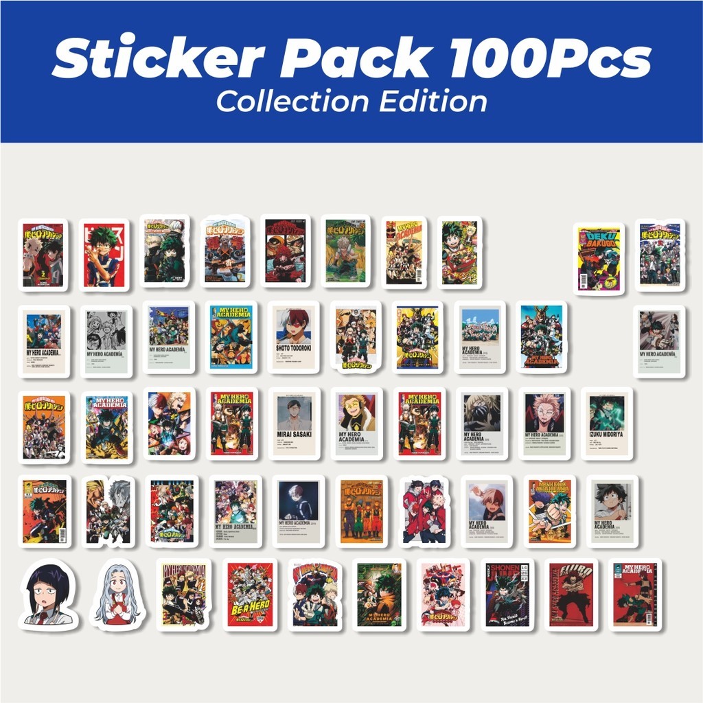 

Hot Stiker Poster Desain Anime Jepang My Hero Academia Lucu Anti Air Stikers Berperekat Waterproof Sticker Decal Buat Motor Helm Buku Journal Koper Casing HP Laptop Botol Minum