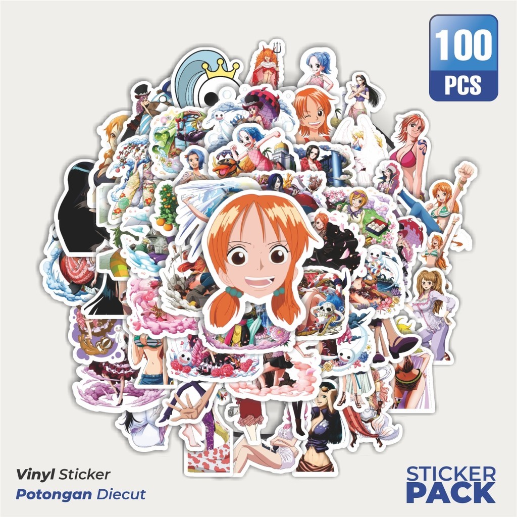 

Stiker Vinyl Stiker Anime One Piece Karakter Wanita Waterproof Aesthetic- Untuk Laptop, Motor, dan Helm - Paper Stationery Pack