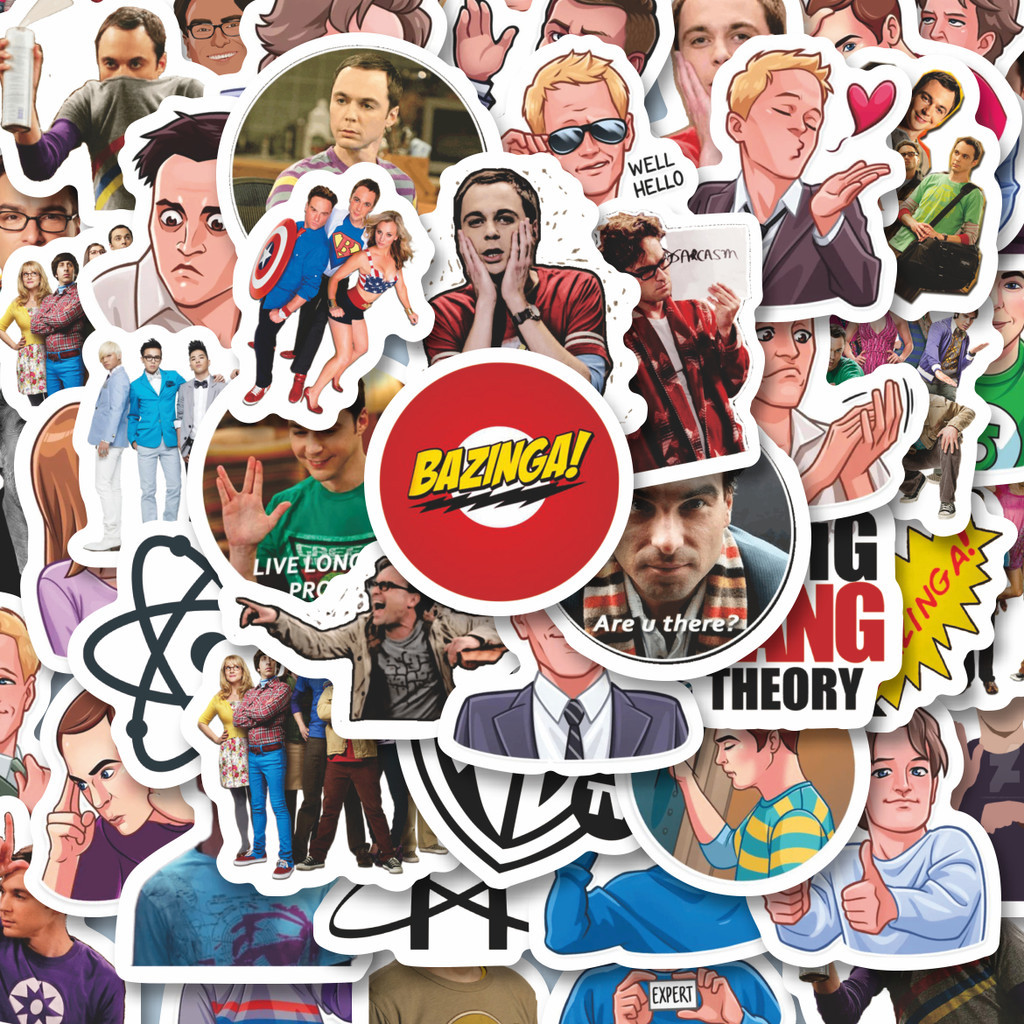 

100PCS Lucu Stiker The Big Bang Theory Stiker Aesthetic Stiker Anti Air Stikers Berperekat Waterproof sticker decal buat Motor Helm Buku Journal Koper Casing HP Laptop Botol Minum Hadiah anak