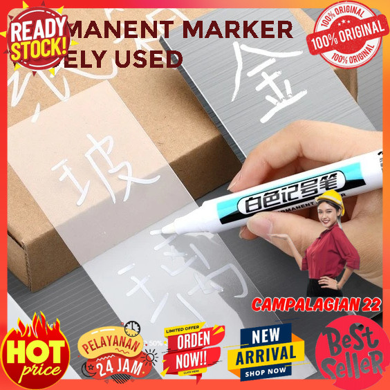 

AMAK Spidol Permanen Waterproof Oil Based Marker 2.5mm 10 PCS - A-219