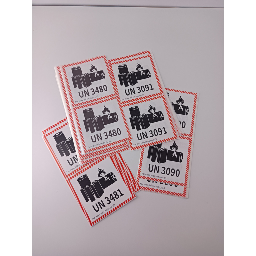 

UN3481 UN3480 UN3091 UN3090 100x100mm 500 pcs lithium battery label Transport warning label for products containing batteries