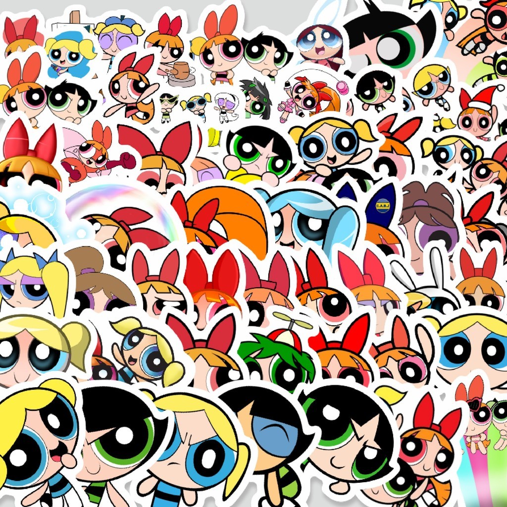 

Stiker Cutting Pack Sticker Kartun The Powerpuff Girls Sticker Isi 100Pcs Series Aesthetic Lucu Keren Untuk Koper Bahan Vynil