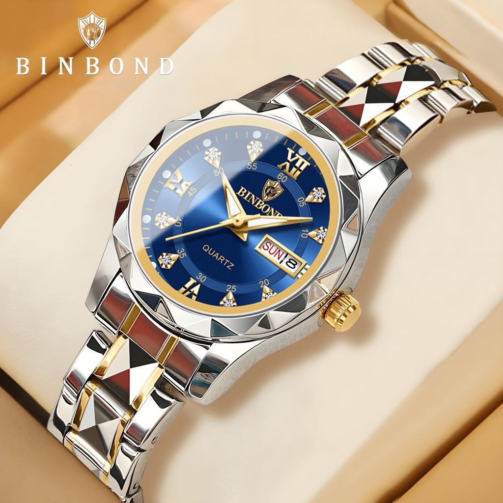 New BINBOND Jam Tangan Wanita Original 100% Stainless Steel Anti Air Luxury Elegant Fashion Woman Wa