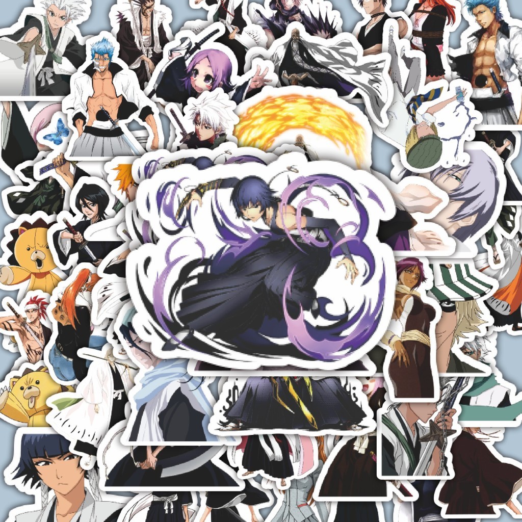

100PCS Lucu Stiker Anime Bleach : Thousand-Year Stiker Aesthetic Stiker Anti Air Stikers Berperekat Waterproof sticker decal buat Motor Helm Buku Journal Koper Casing HP Laptop Botol Minum Hadiah anak
