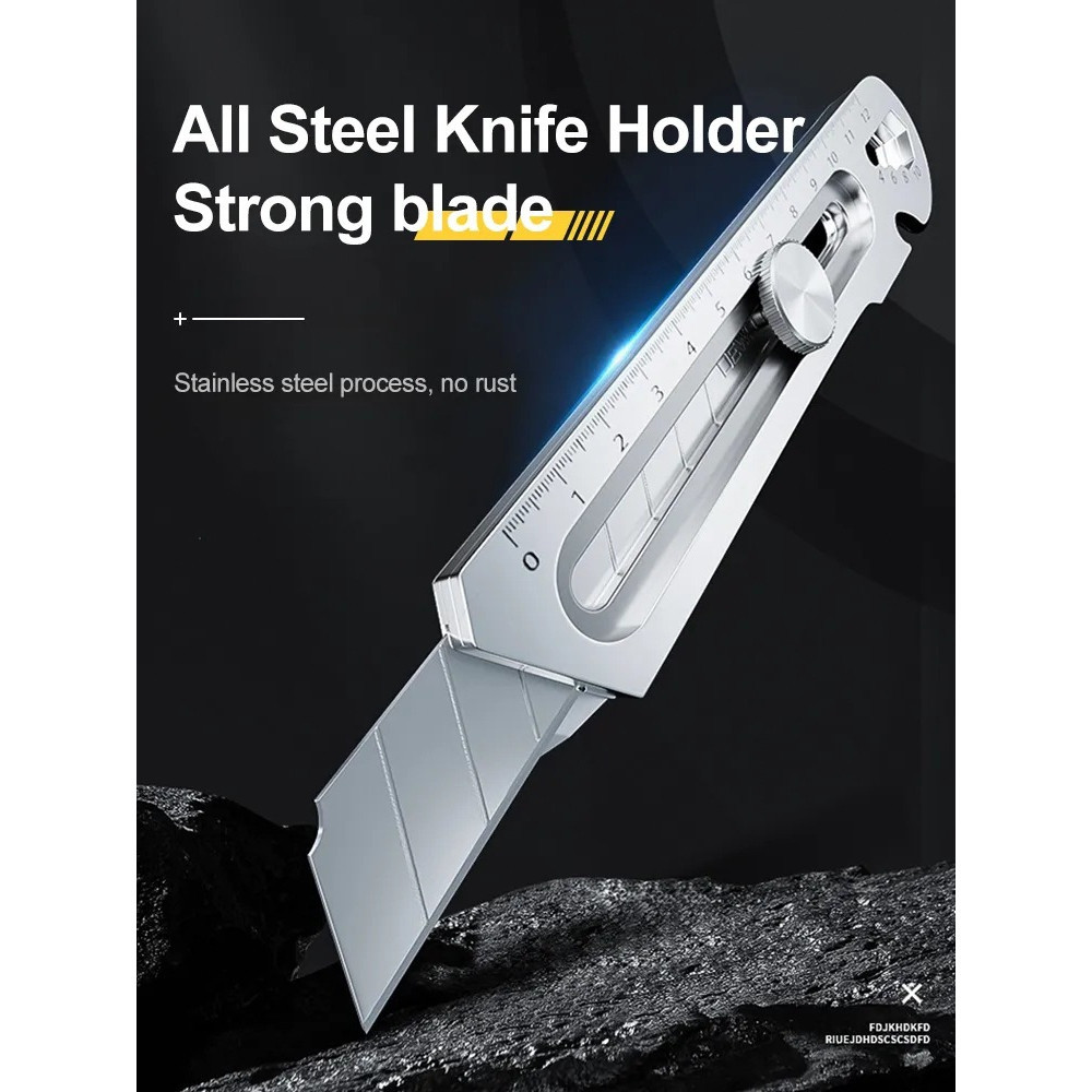 

【COD】Pisau Cutter 6in1 baja besar 10pc pisau set Cutter Pisau Pemotong Kertas 18mm multifungsi Cutter pisau