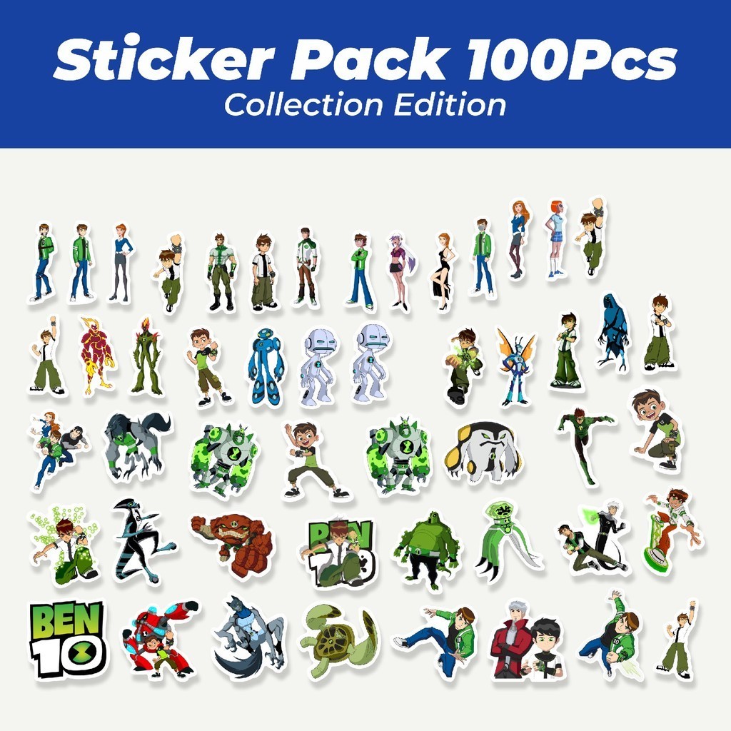 

Hot Sticker Kartun Ben-10 Sticker Lucu Anti Air Stikers Berperekat Waterproof Sticker Decal Buat Motor Helm Buku Journal Koper Casing HP Laptop Botol Minum