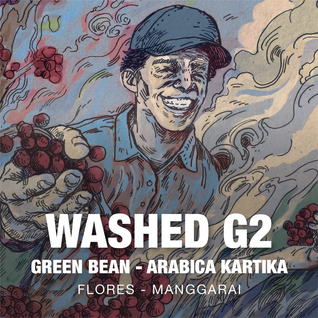 

Green Bean Arabica Washed Tuang Coffee Flores Manggarai G2 - 1kg