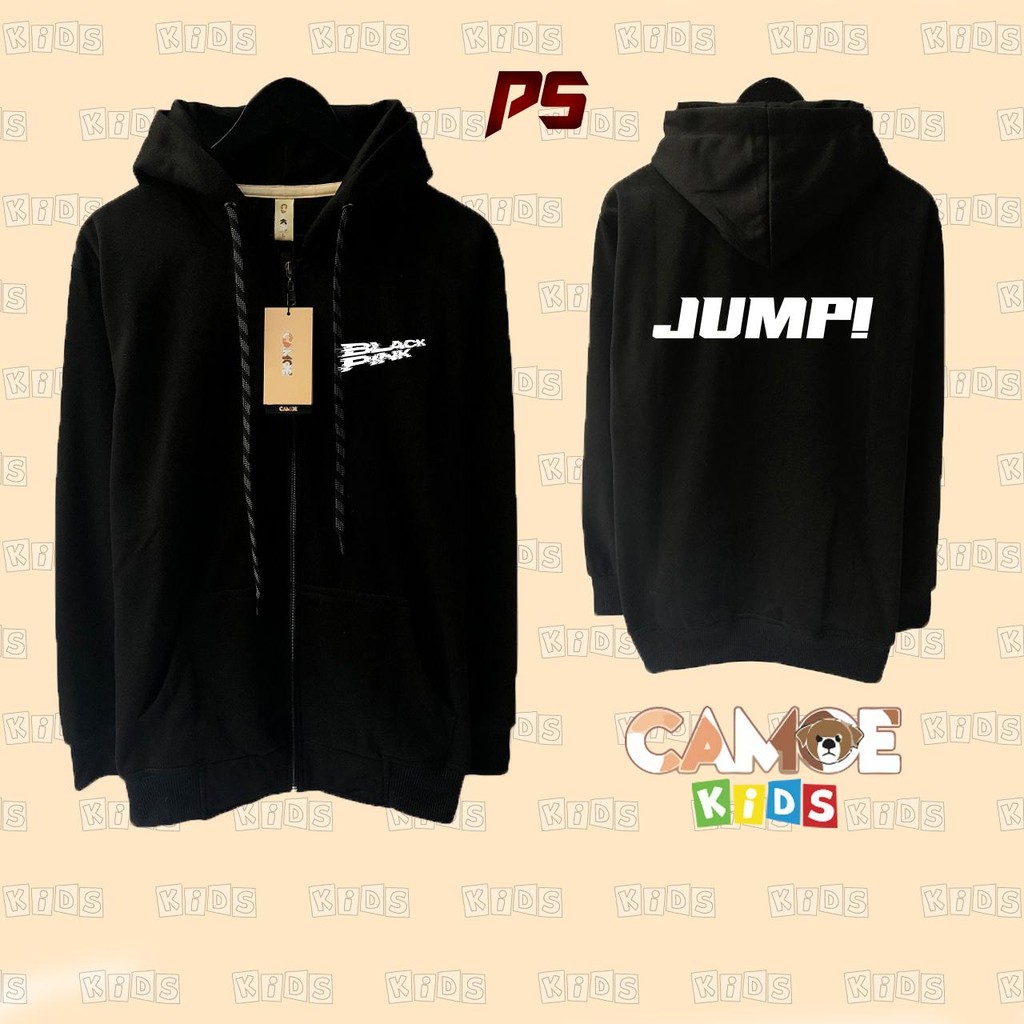 Jaket Anak Jump Blackpink Lisa Jennie Rose Jisoo font