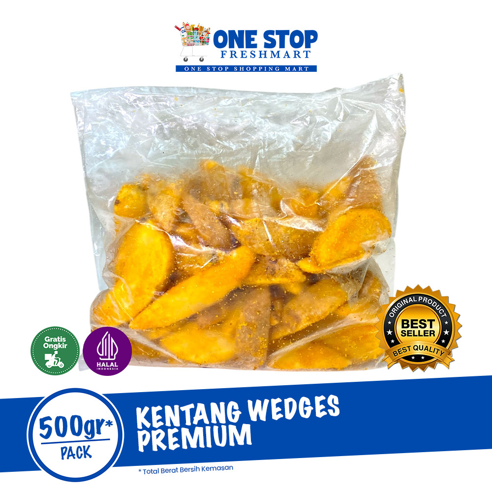 

KENTANG WEDGES PREMIUM 500GR / POTATO WEDGES 500GR