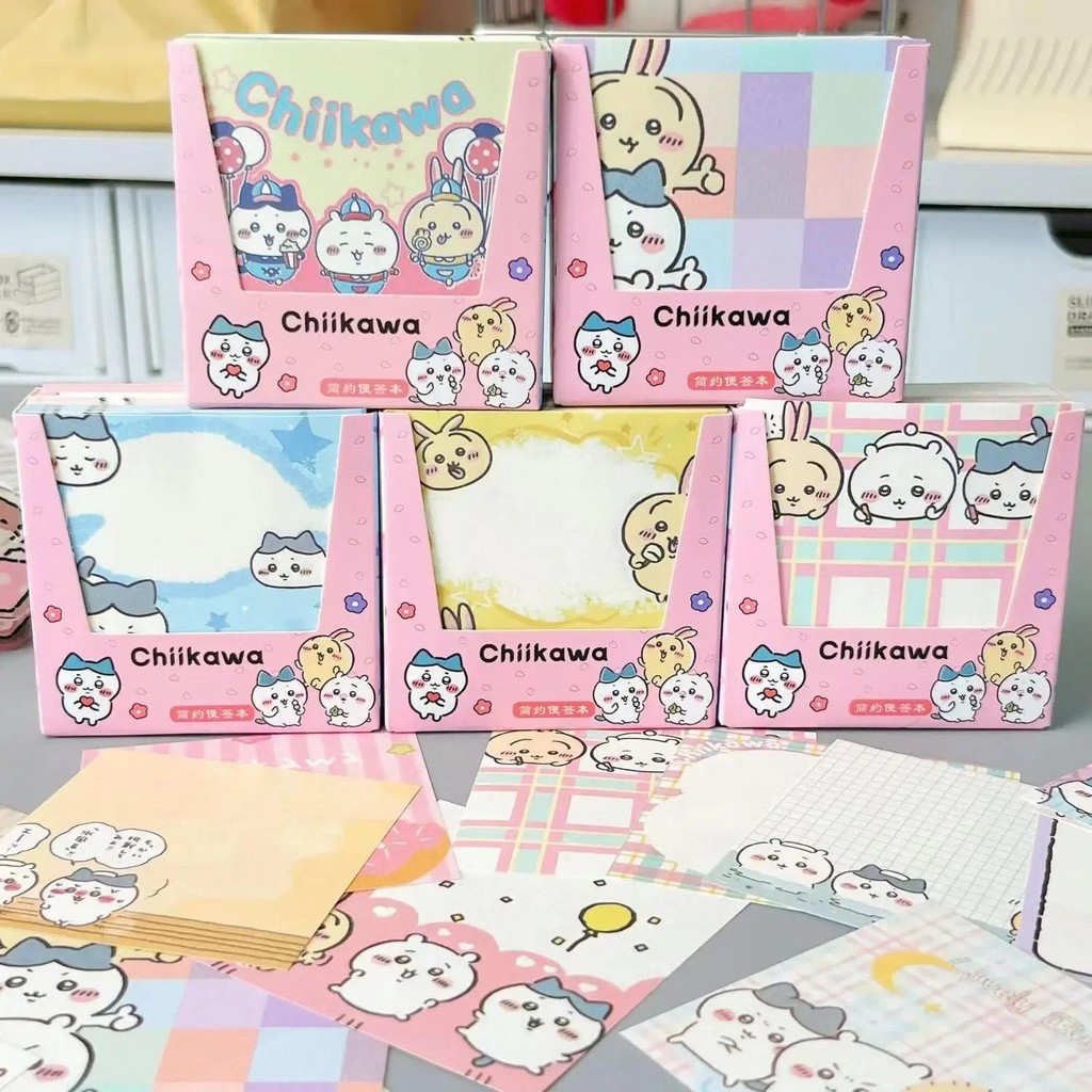 

Chiikawa Series Boxed Note Paper Kawaii Usagi Ins Cute Hachiware Cartoon Non-sticky Student Decoration Origami Decoration Gift
