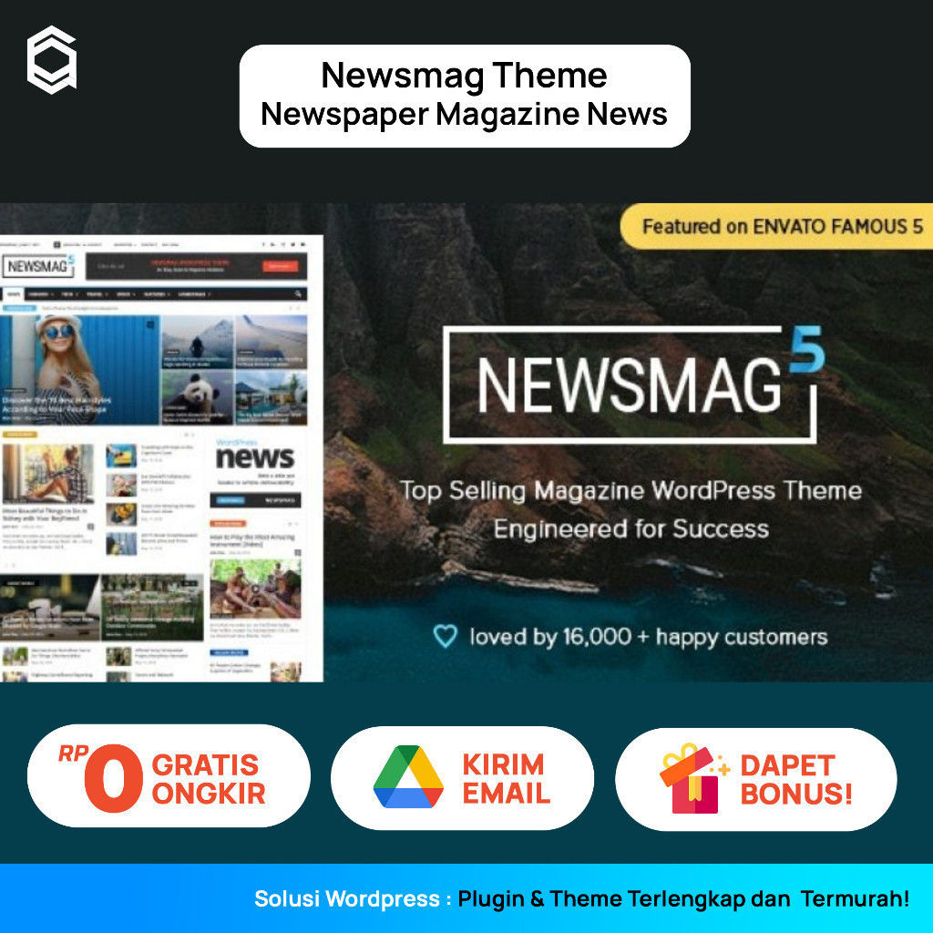 Newsmag Theme Premium Wordpress Berita Responsive