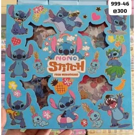 

MUSO | STIKER 2D LILO AND STITCH , STICKER LABEL VIRAL ISI 100 LEMBAR
