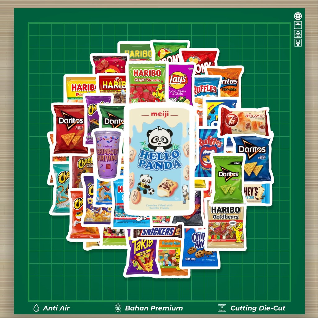 

HOT 50 PCS STIKER Stiker Desain Makanan Ringan & Permen Stiker Fashion Cars Decal Dingin Kartu Album Custom Vinyl Anti Air- Sticker Aesthetic Buku Journal Koper Casing HP Tablet Laptop Helm Motor Botol Minum