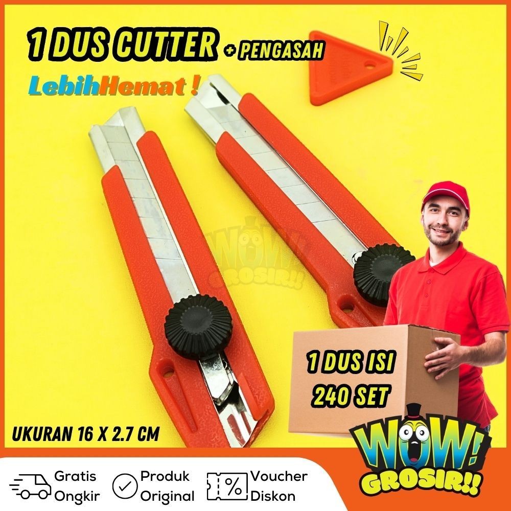 

WOWGROSIR GROSIR!! 1 dus isi 240 Pcs Cutter / Pemotong JAZZCO L-500
