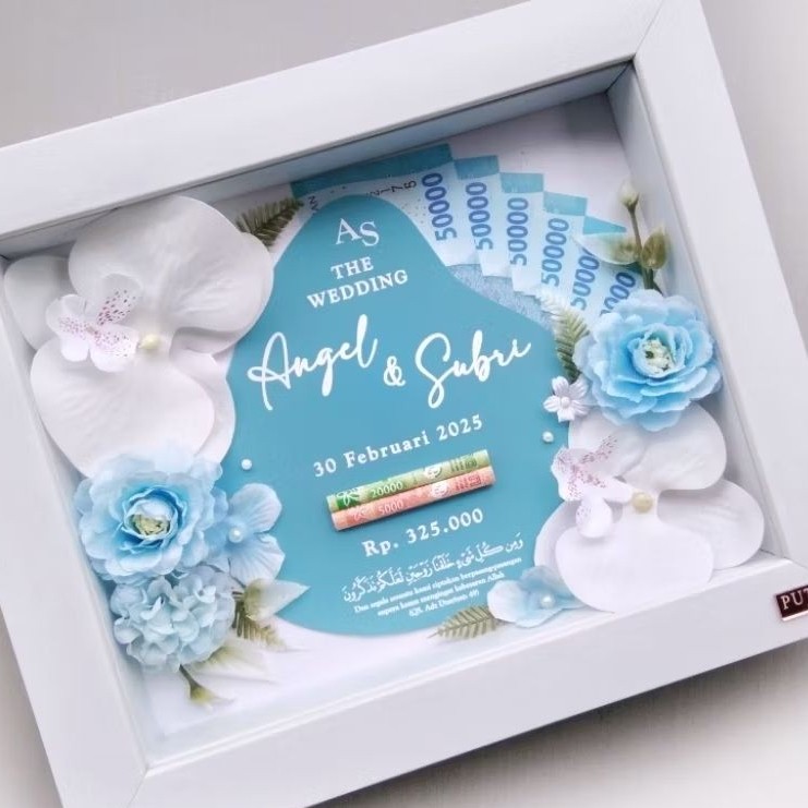 MAHAR UANG TERLARIS 25 x 30 cm Mahar Pernikahan Mahar Estetik Bingkai Mahar Pernikahan