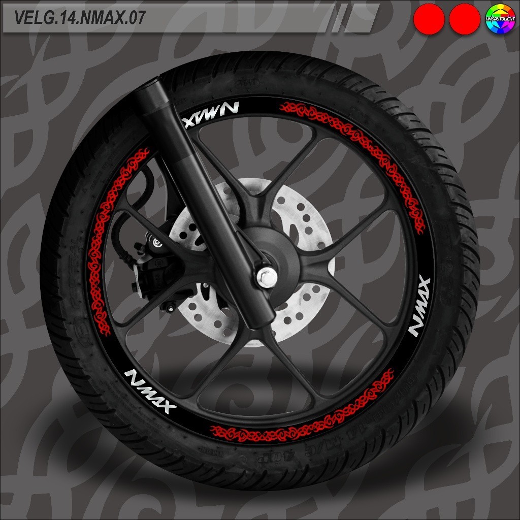 STICKER VARIASI VELG MOTOR SEMUA TYPE RING 14 NMAX 07
