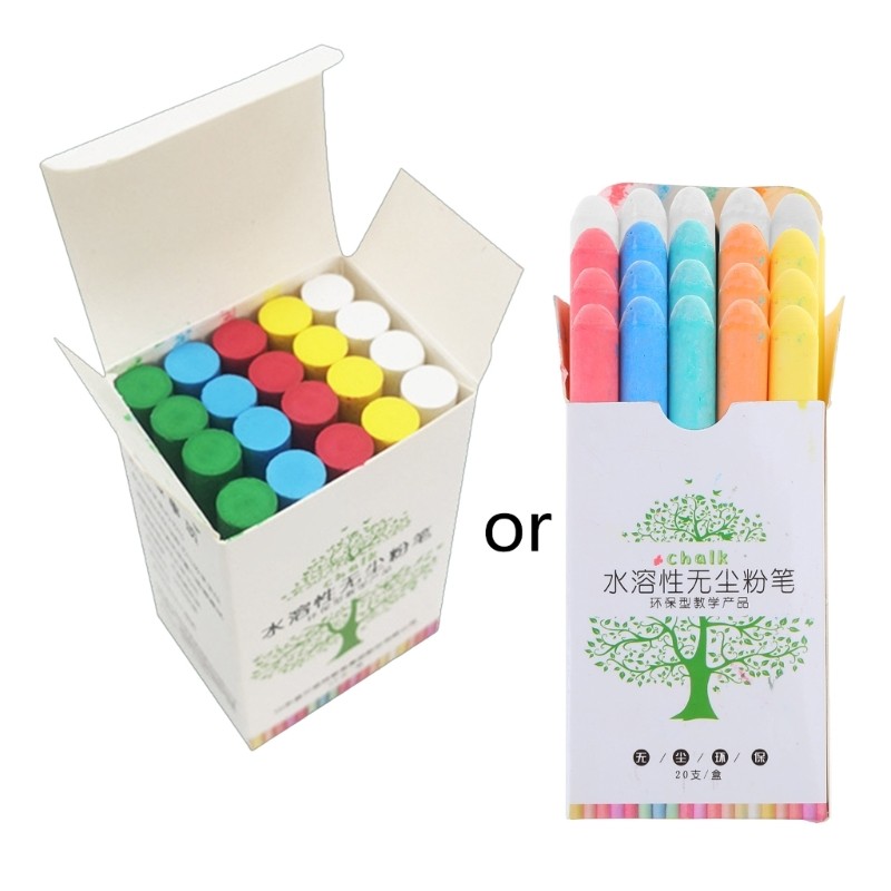 

Dust Solid Water Chalk Washable Sidewalk Chalks Jumbos Chalk for Schools Outdoor Art Play Paint on Chalkboard