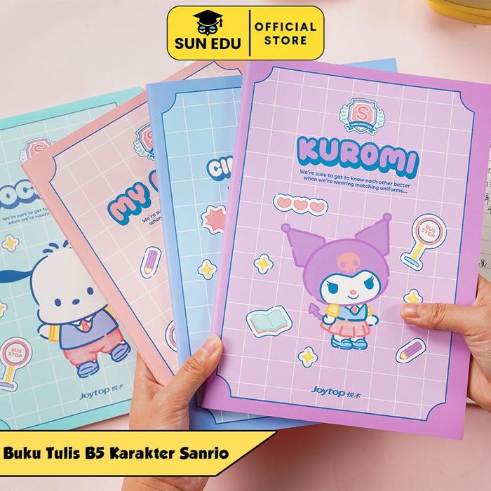 

Buku tulis karakter sanrio/ Buku catatan garis kuliah ukuran B5 cute Kertas Paper Stationery Book buku journal buku kuromi - Pocha 40 Lembar