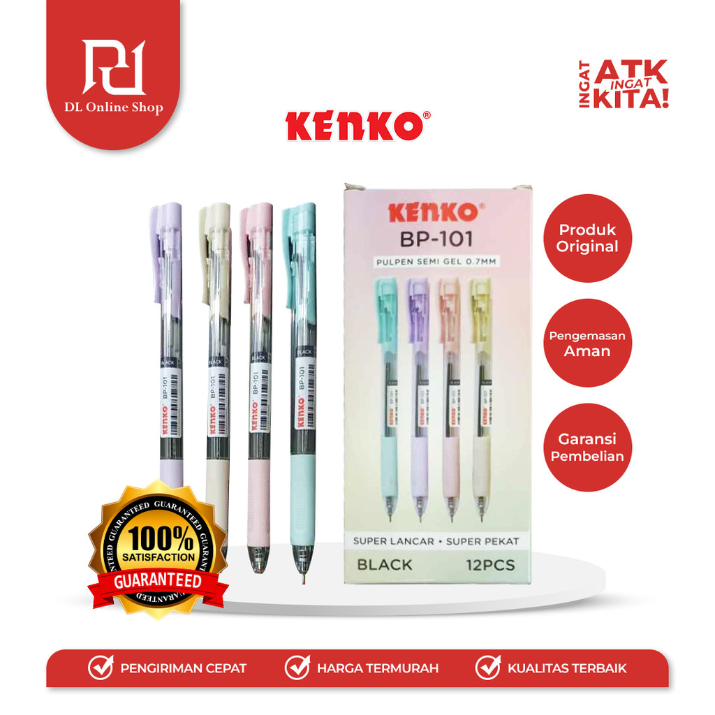 

KENKO PULPEN SEMI GEL 0,7mm BP-101 (1LSN/ 12PCS)