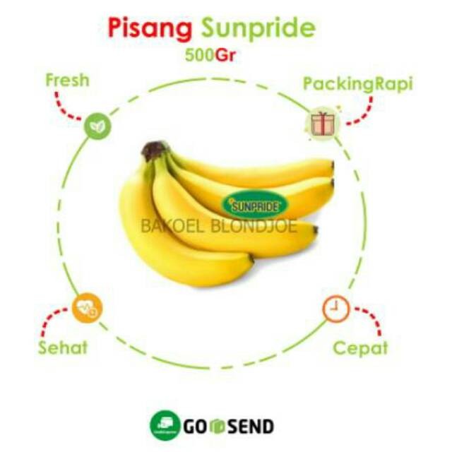 

PISANG SUN PRIDE BERAT 1KG / CAVENDISH / BANANA / FRESH FRUIT / FRUIT / BUAH BUAHAN SEGAR