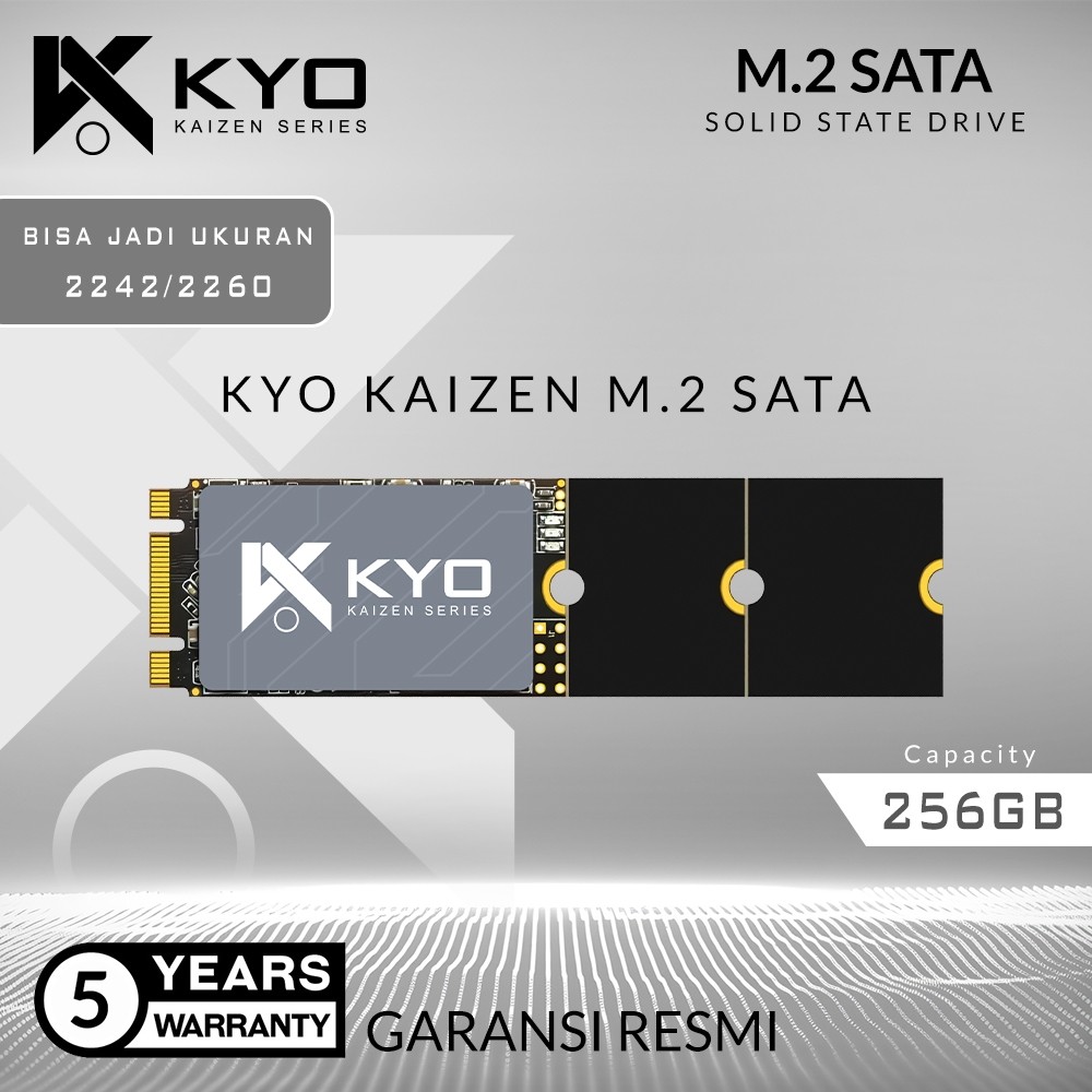 SSD M2 SATA 256GB 2242 M.2 SATA / M2SATA KYO KAIZEN (GARANSI 5 TAHUN)