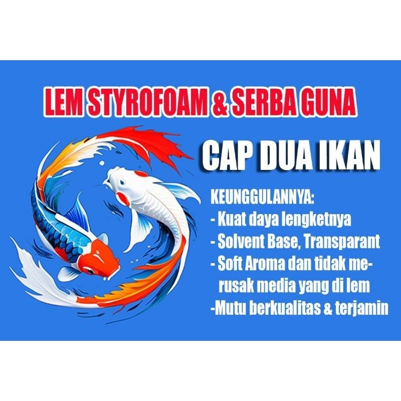 

JAMIN MURAH !!!Lem Styrofoam dan Serbaguna 1000ml (1lt) Cap Dua Ikan by BAS(BISA LANGSUNG ORDER)