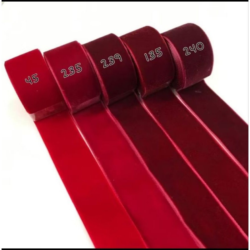 

1 Yard (90 cm) - 5 cm | Velvet Ribbon | Pita Beludru