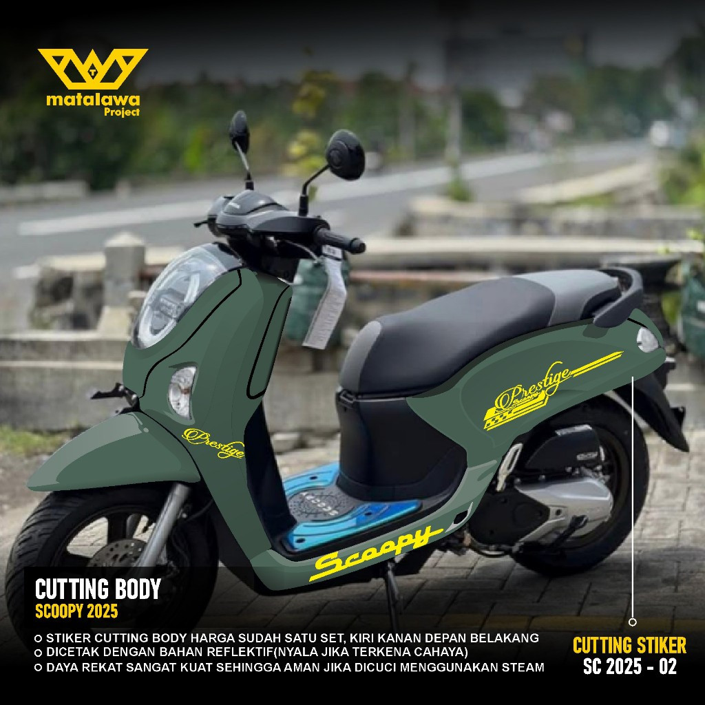 Sticker Cutting All Body Scoopy Stiker Timbul Full Set Terbaru 2025 Stiker bukan Full Body 02