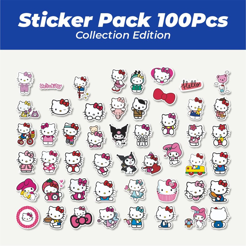 

Hot Stiker Kartun Hello Kitty V7 Lucu Anti Air Stikers Berperekat Waterproof Sticker Decal Buat Motor Helm Buku Journal Koper Casing HP Laptop Botol Minum