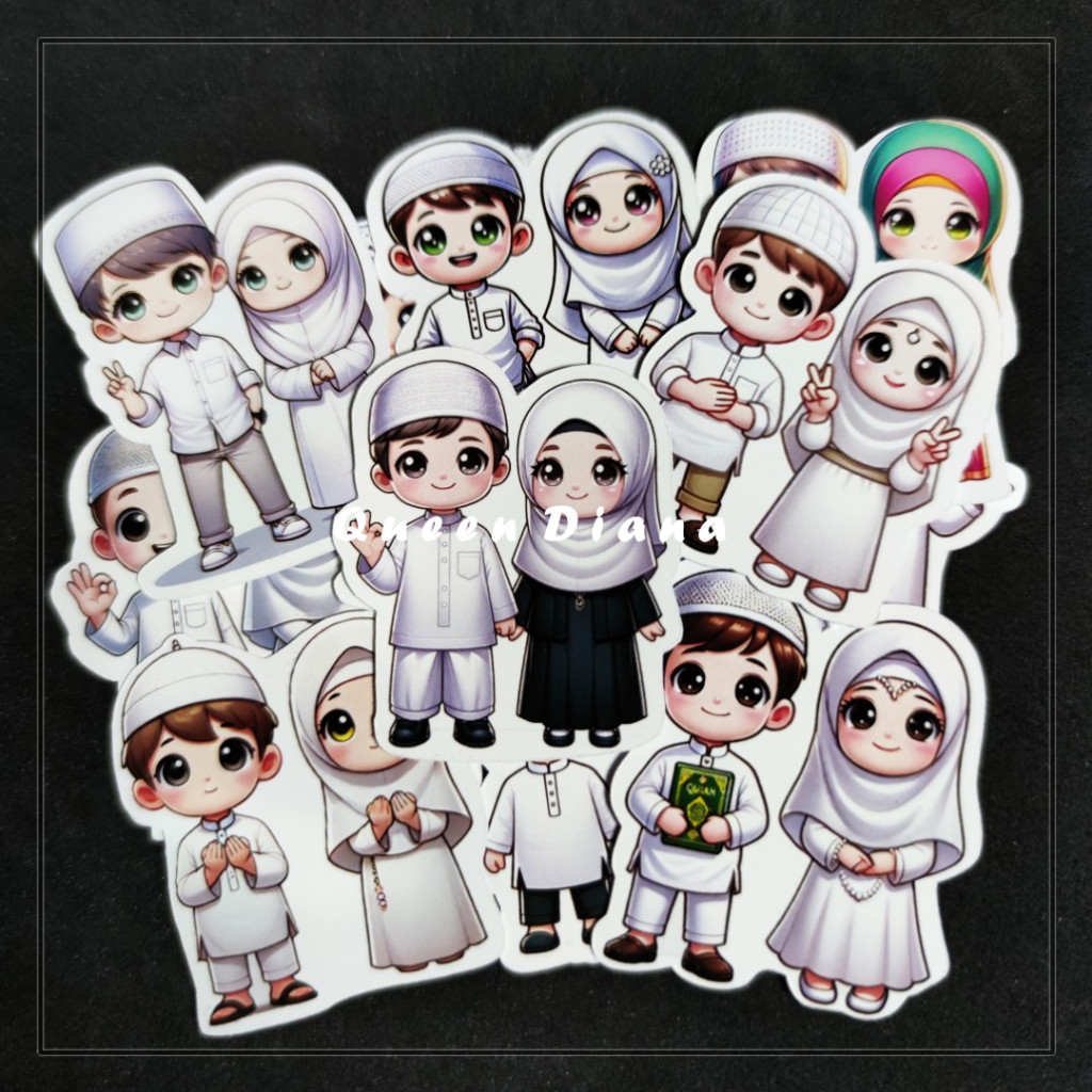

Stiker Anak Sholeh Sticker Glossy Gambar Karakter Anak Soleh Sholehah