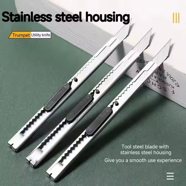 

Pisau Cutter Besi Mini Stainlees Cutter Kecil Pemotong Serbaguna Ringan Efektif