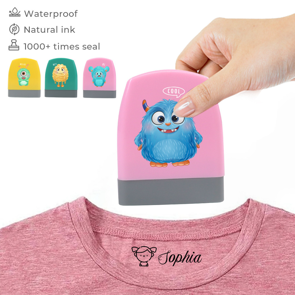 

Cartoon Cute Animals Little Monster Children'S Clothes Stamp Seal Kids Personalized Stamps Label Stamp, Waterproof Labels