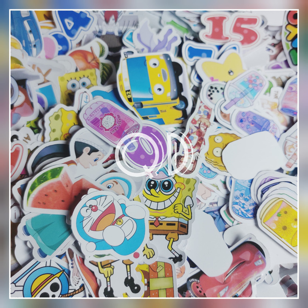 

STIKER MOTIF RANDOM WARNI WARNI GLOSSY WRNA TERANG SUPER CUTE