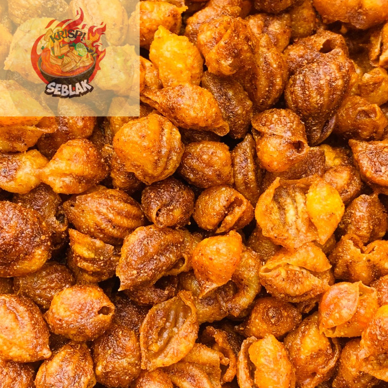 

Seblak krispi 1 KG - MAKARONI KERANG BY SIEBEREM SNACK DAUN JERUK GURIH PEDAS - TIDAK KERAS