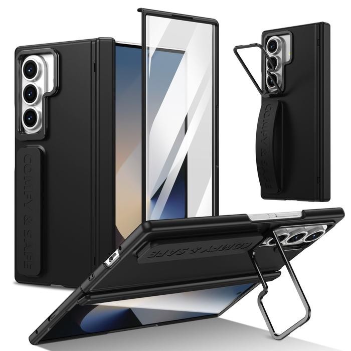 Hard Case for Samsung Galaxy Z Fold 7 Fold 6 Fold 5 Fold 4 Fold 3 5G Hardcase Standing Cover Camera 