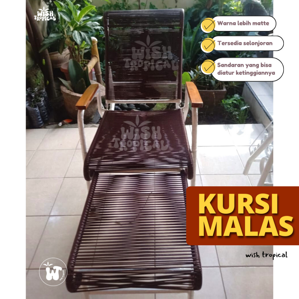 NEW PRODUK [ NEW ] Kursi Malas Lipat Selonjoran Lesehan Jadul Tali Senar Pentil TERLARIS