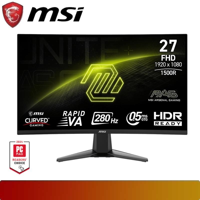 MSI MAG 276CXF | 27" FHD Curved Gaming Monitor 280Hz 0.5ms