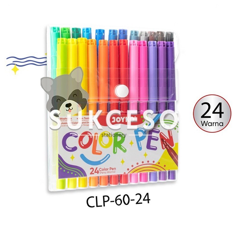 

Joyko Color Pen CLP-60-24 / Pulpen Pena 24 Warna