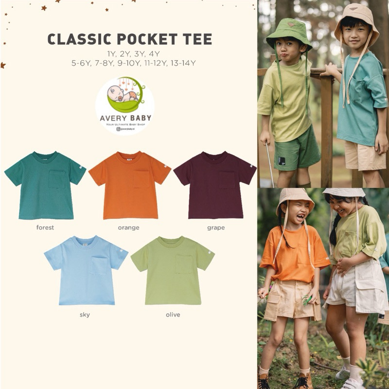 BOHOPANNA CLASSIC POCKET TEE BOHOPANNA BASIC TEE / BASIC TEE BOHOPANNA / KAOS ANAK / KAOS POLOS ANAK