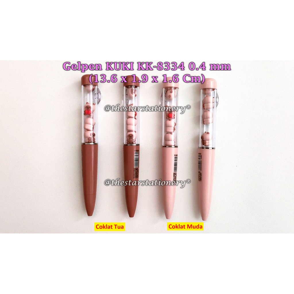 

(1 Biji) Bolpen KUKI KK-8343 Doggy Cat 0.4mm Gel Pen Black / Gelpen Kuki Pulpen Kuki (1 Biji)