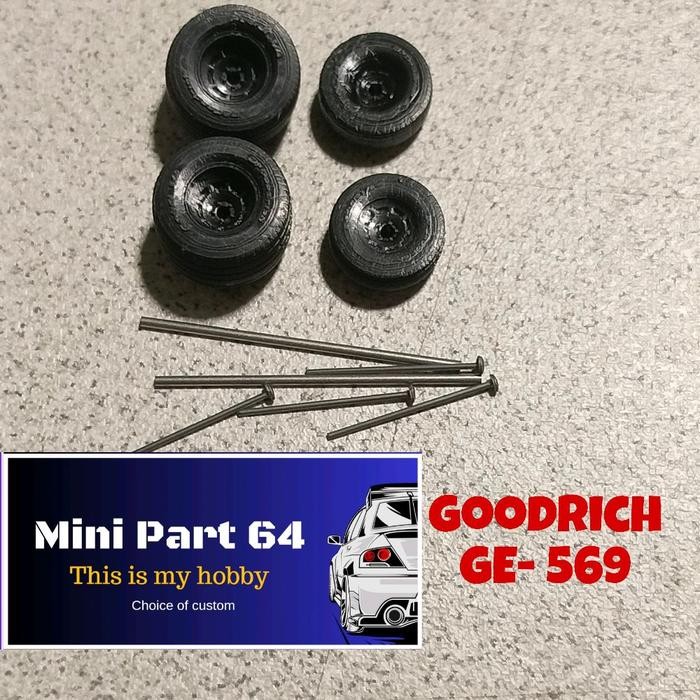 Diorama Diecast Ban Drag GE-569 Miniatur Skala 64