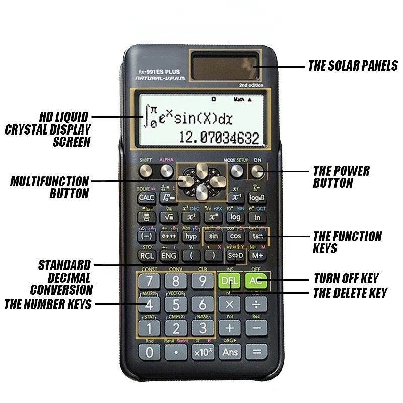 

Kalkulator Scientific ilmiah FX-991EX/991ES-Plus Kalkulator Scientific Calculator Scientific FX-991ES Plus2 - Kalkulator Sekolah/Kuliah - Scientific/Saintifik - 417 fungsi